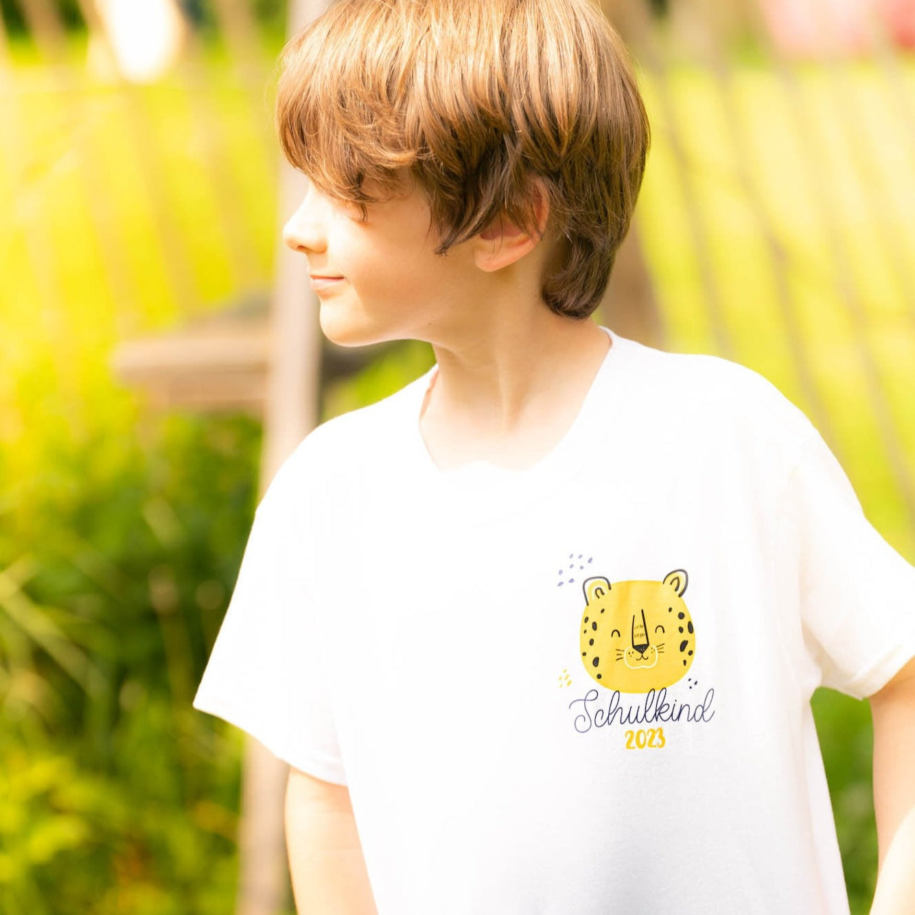 Schulkind T-Shirt für Kids Leopard "Schulkind 2023"