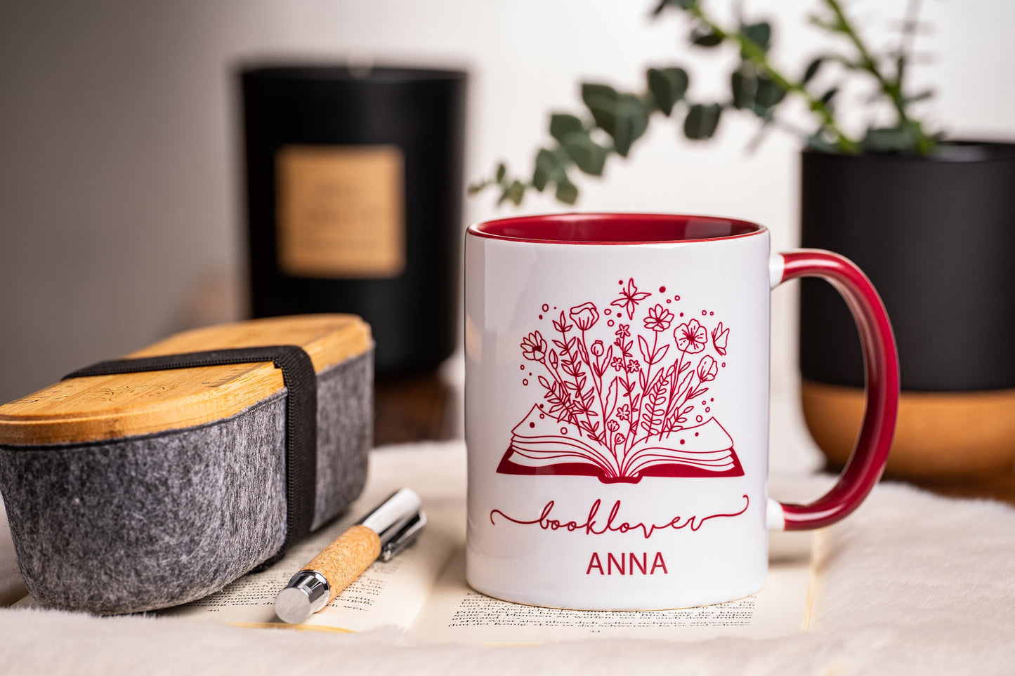 Keramik Tasse "Booklover"