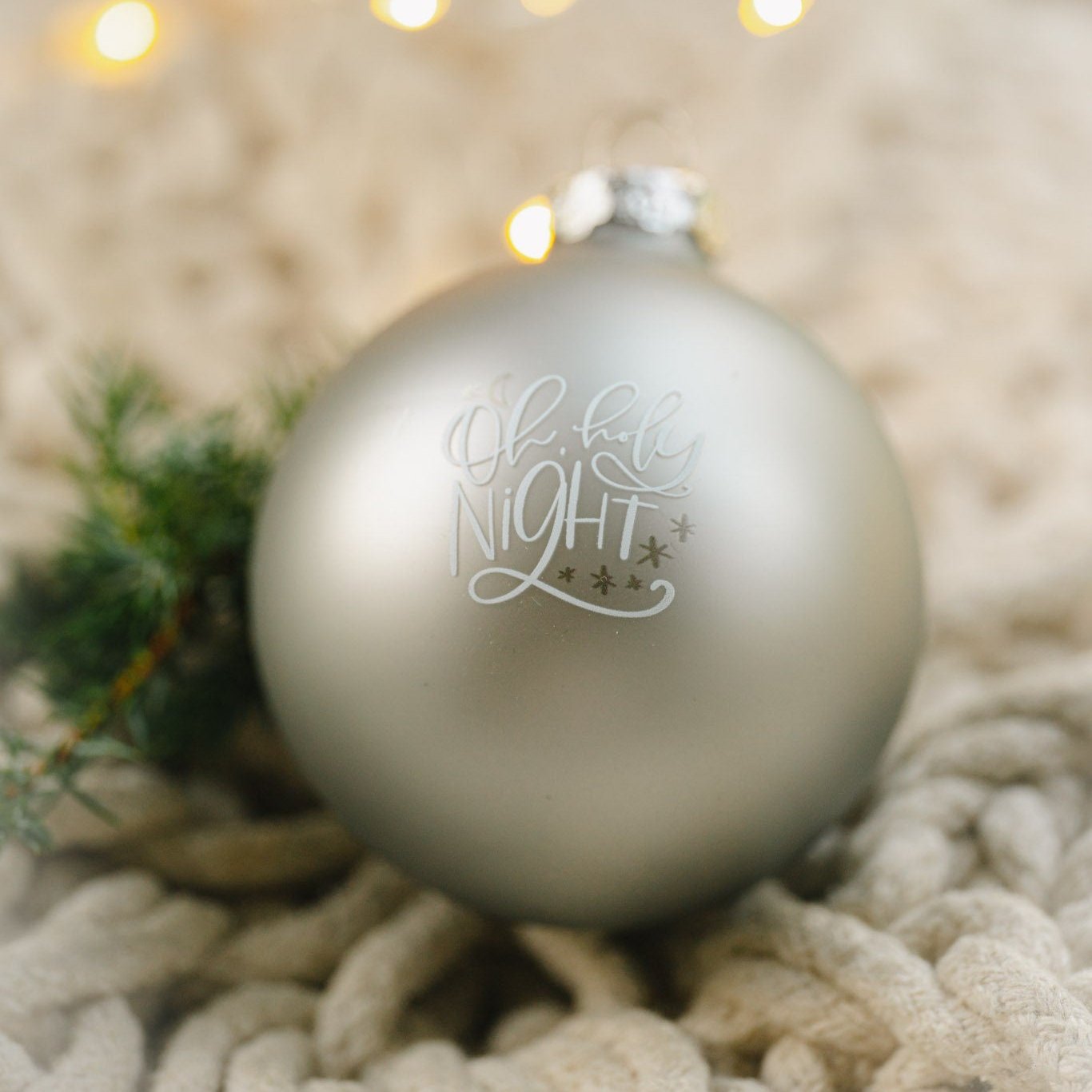 Weihnachtskugel mit Lettering "Hope" / "Joy" / "Oh holy Night"