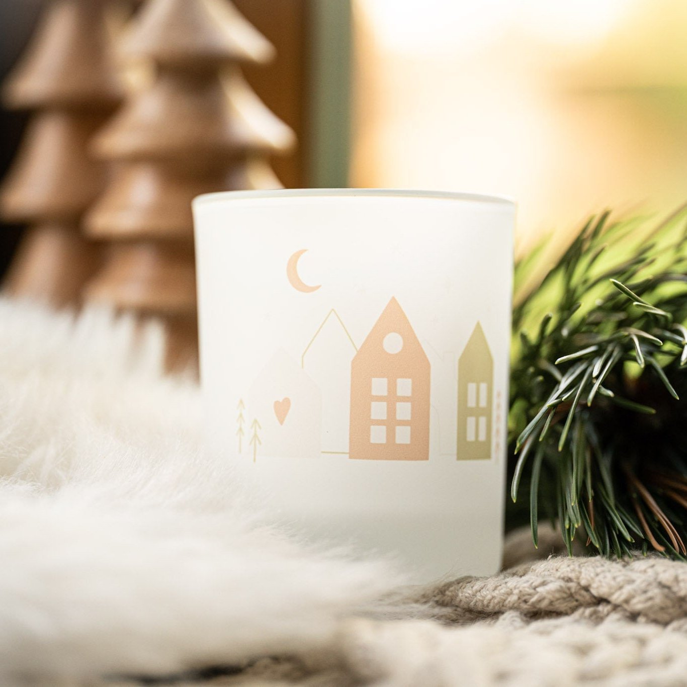 Teelicht "Weihnachtshäuser" - zur Adventszeit