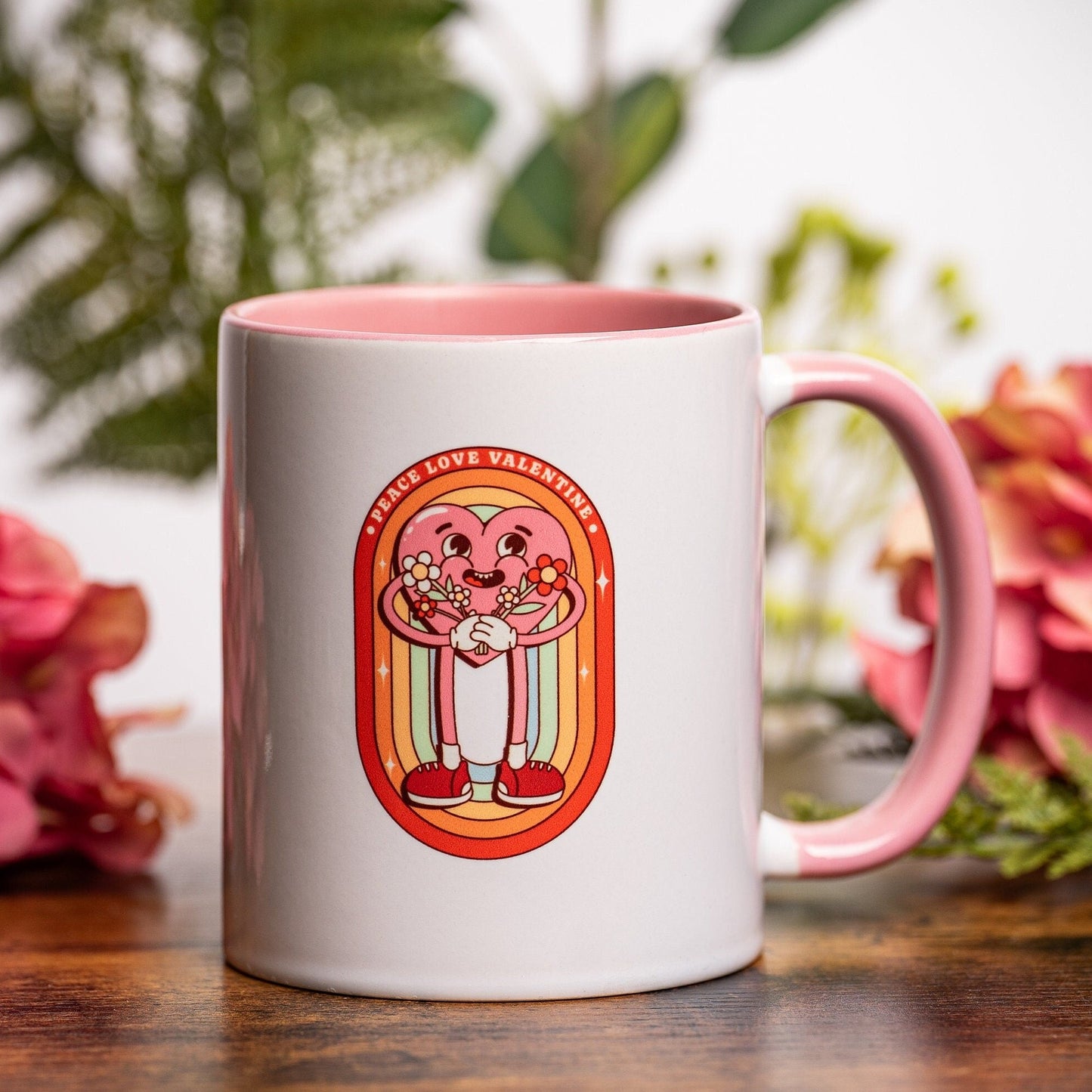 Keramik Tasse "Peace Love Valentine"