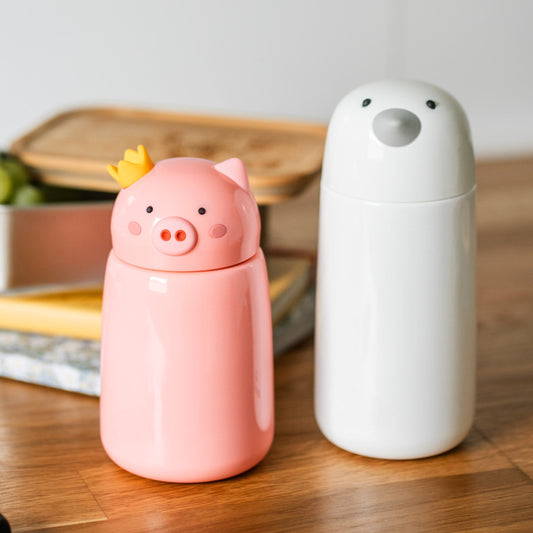 Kinder Thermosflasche Pinguin & Schweinchen
