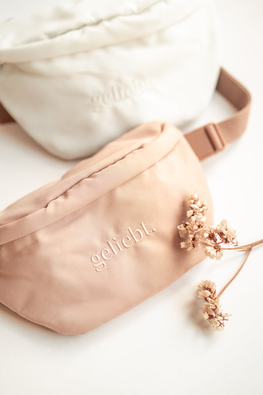Bauchtasche/Umhängetasche "Geliebt" mit Stick
