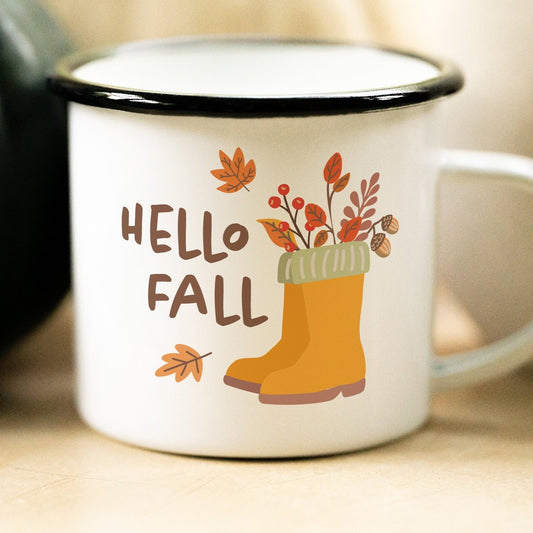 Emaille Tasse "Herbst"