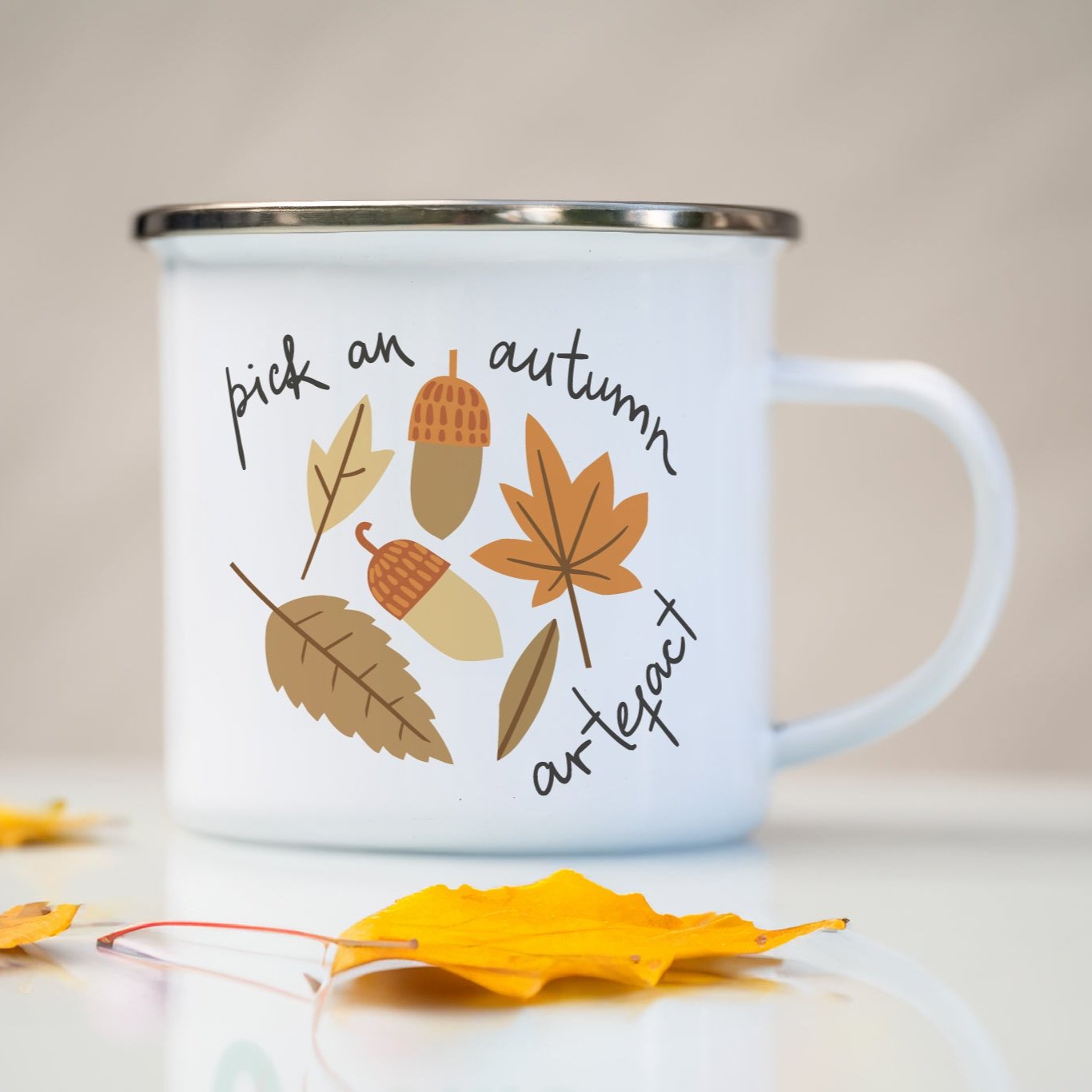 Emaille Tasse "Herbst"