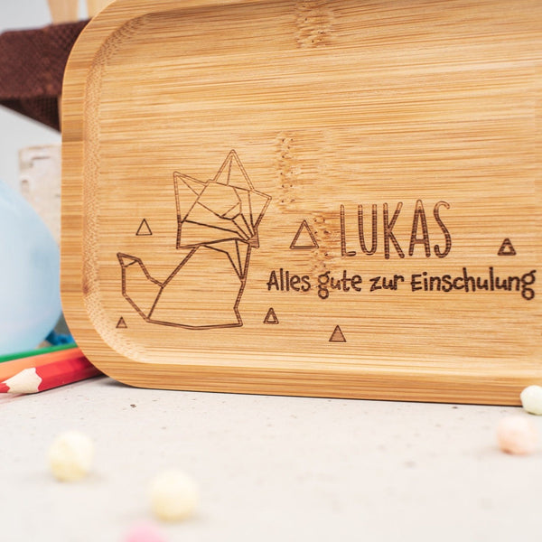 Brotdose "Fuchsmotiv" mit Wunschname