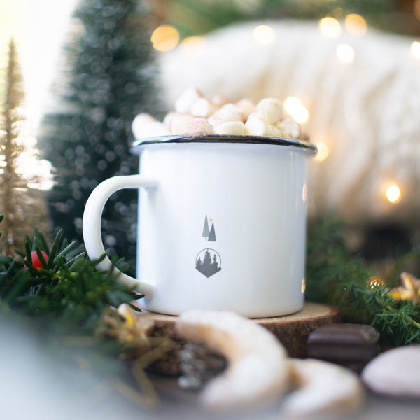 Emailletasse "Frohe Weihnachten"