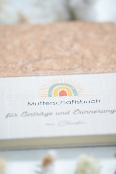 Mutterschaftsbuch | Notizbuch mit Stift aus Kork und deinem Wunschnamen