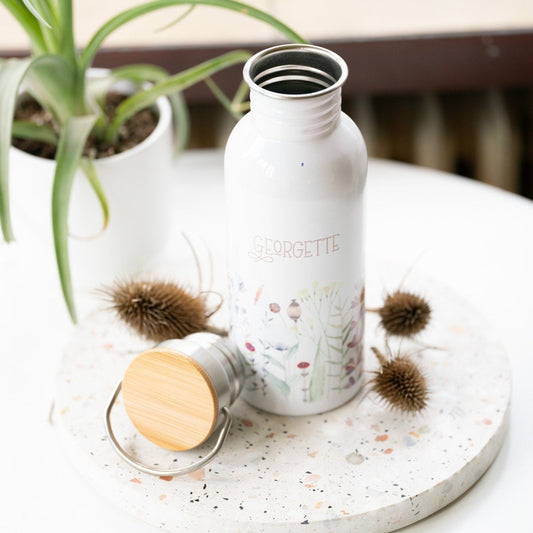 Edelstahl Trinkflasche "Florales Aquarell"