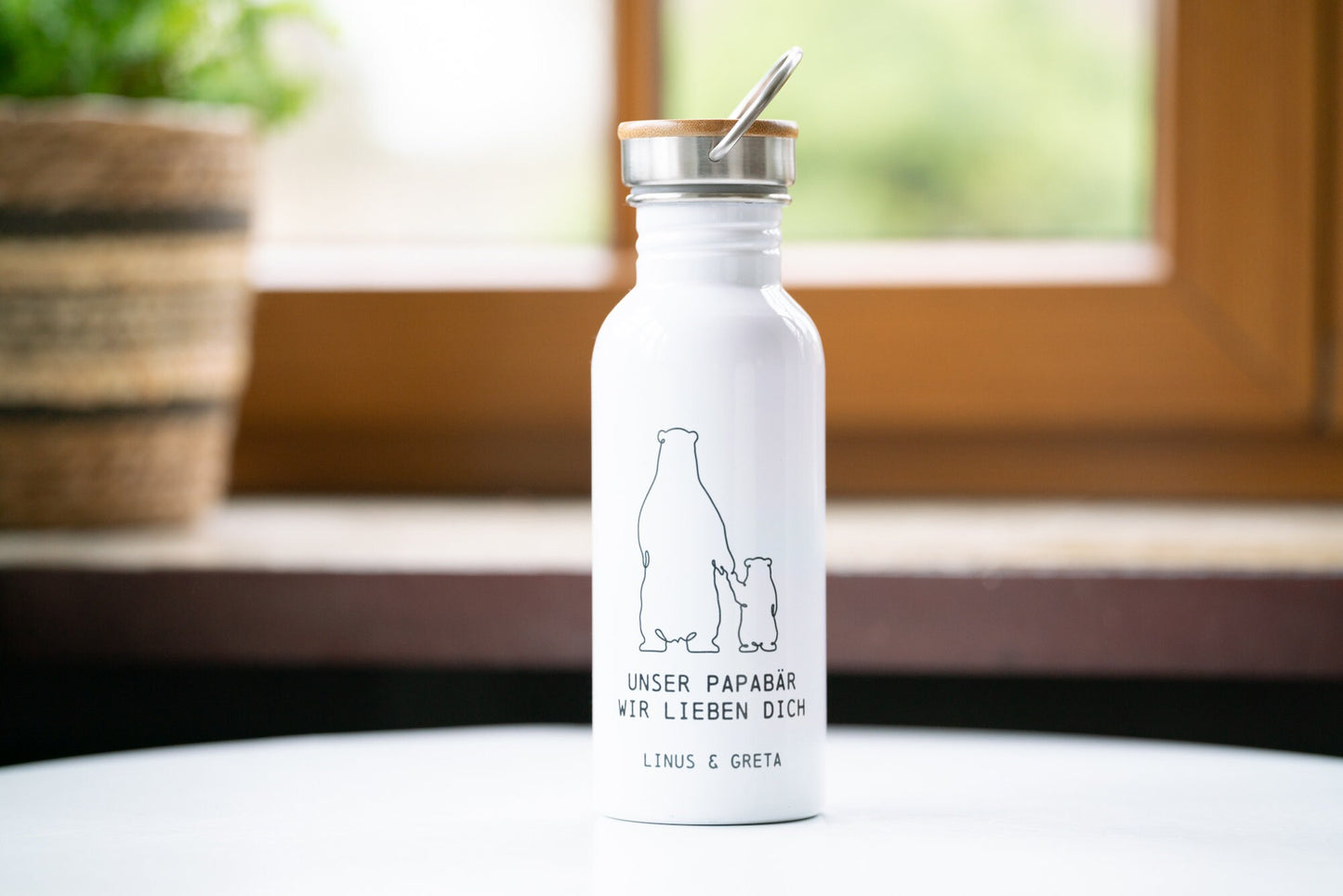 Edelstahl Trinkflasche "Papabär"