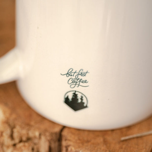Kaffeetasse, „but first coffee“