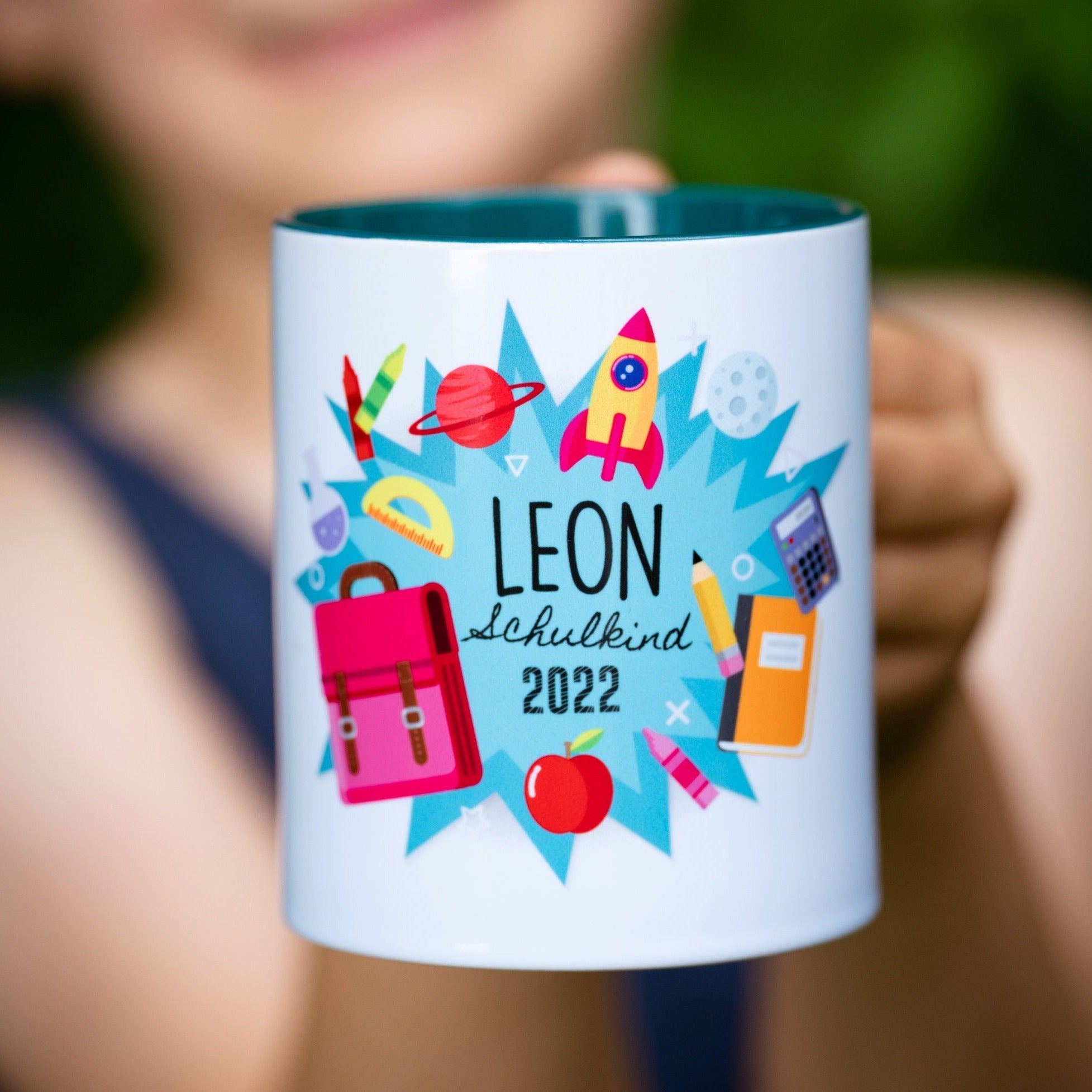 Schulkindtasse mit Wunschname