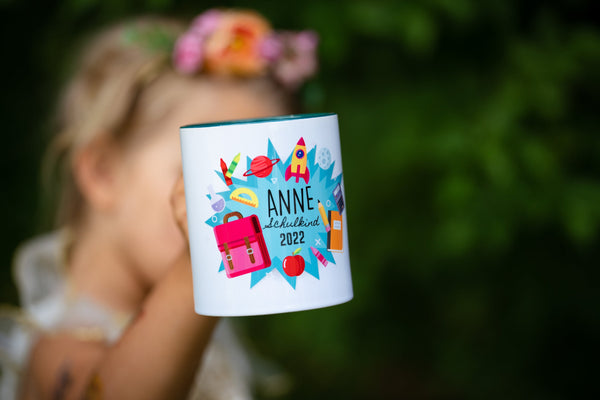 Schulkindtasse mit Wunschname