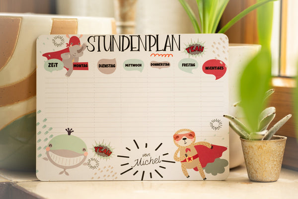 Stundenplan mit Wunschname
