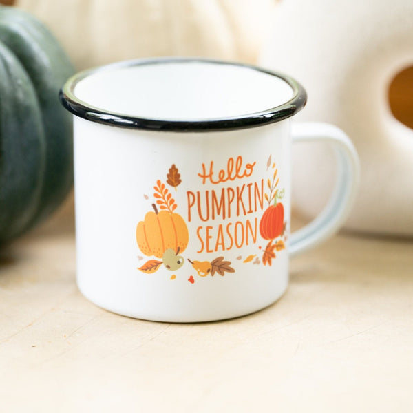 Emailletasse "Herbstliebe" oder "Pumpkin Season"