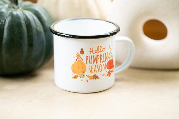 Emailletasse "Herbstliebe" oder "Pumpkin Season"