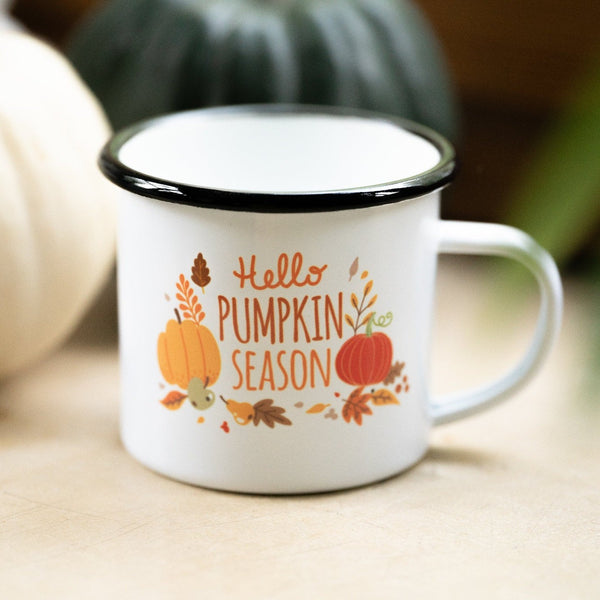 Emailletasse "Herbstliebe" oder "Pumpkin Season"