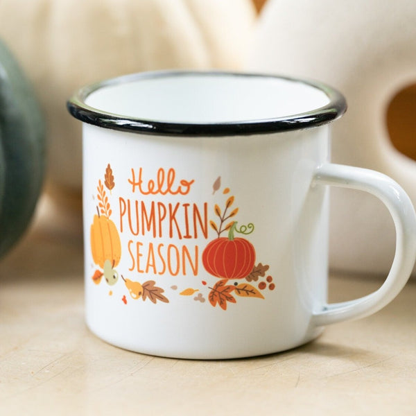 Emailletasse "Herbstliebe" oder "Pumpkin Season"