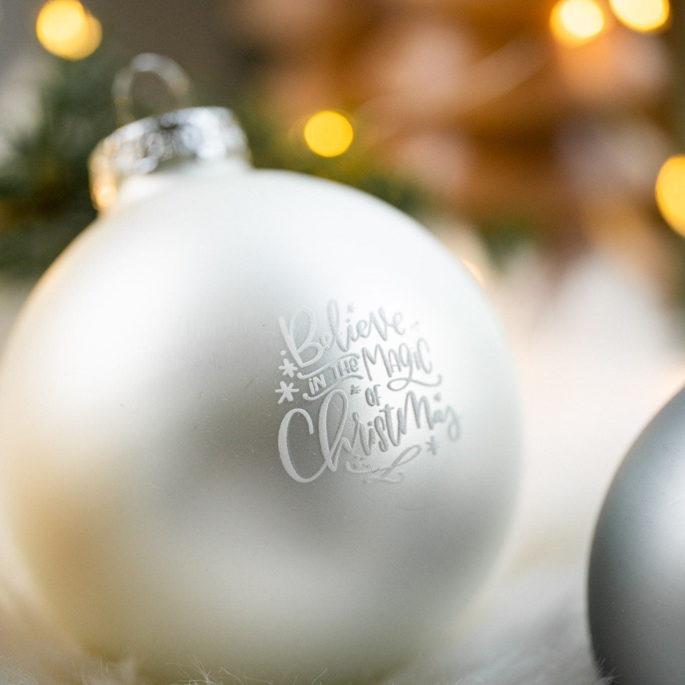 Weihnachtskugel mit Lettering "Hope" / "Joy" / "Oh holy Night"