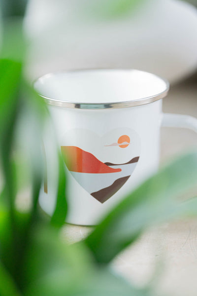 Emailletasse "Valentinstag", Valentinstagsgeschenk