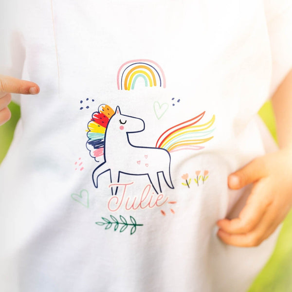 T-Shirt Einhornmotiv "Schulkind 2023" mit Wunschname