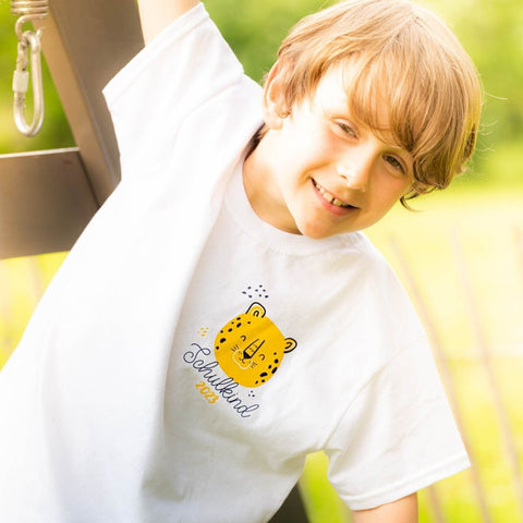 Schulkind T-Shirt für Kids Leopard "Schulkind 2023"