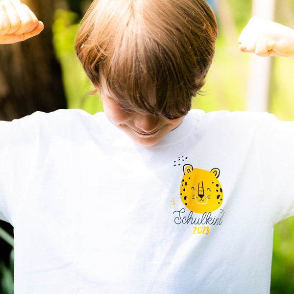 Schulkind T-Shirt für Kids Leopard "Schulkind 2023"