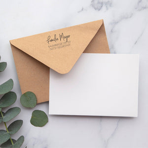 Adressstempel, Stempel "Personalisierter Adressstempel", Holzstempel, Absender, Briefpapier, Briefumschlag