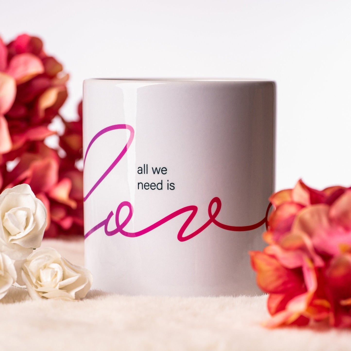 Keramik Tasse "ALL WE NEED IS LOVE"